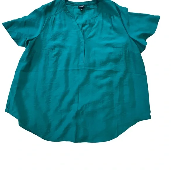 New Torrid Harper Shortsleeved Top in Stunning Teal/Emerald - Size 2X (18-20) - Picture 6 of 10